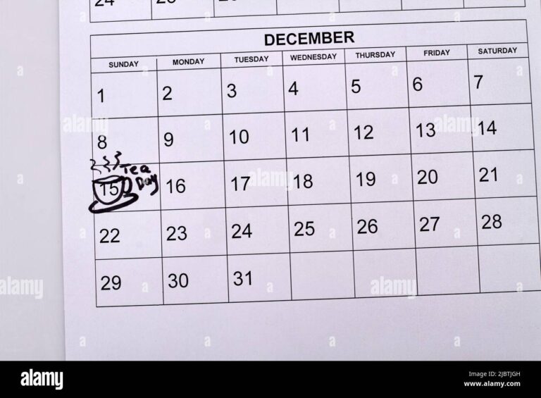 calendrier de decembre avec jours marques