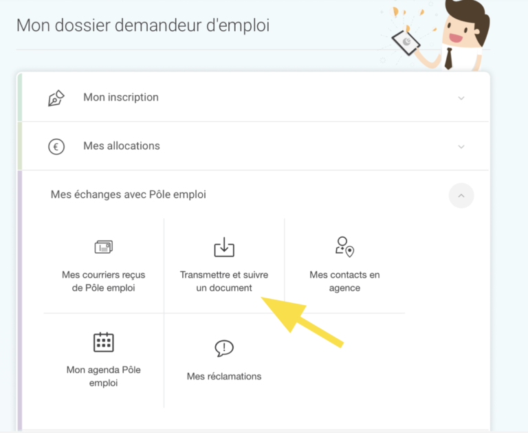 capture decran du site de pole emploi