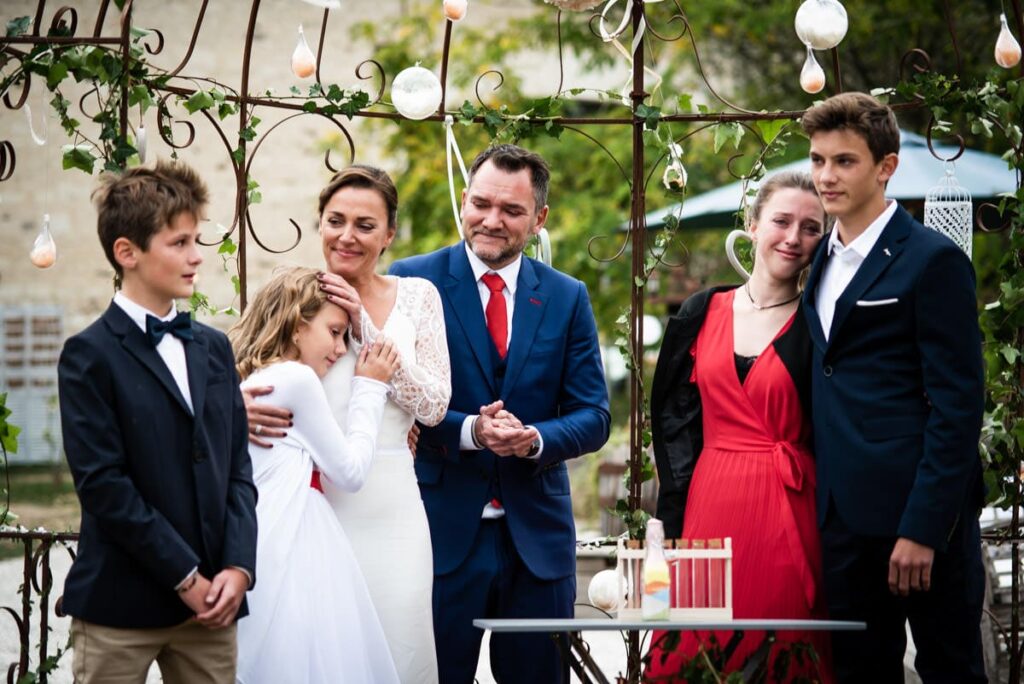 ceremonie de mariage avec une famille recomposee