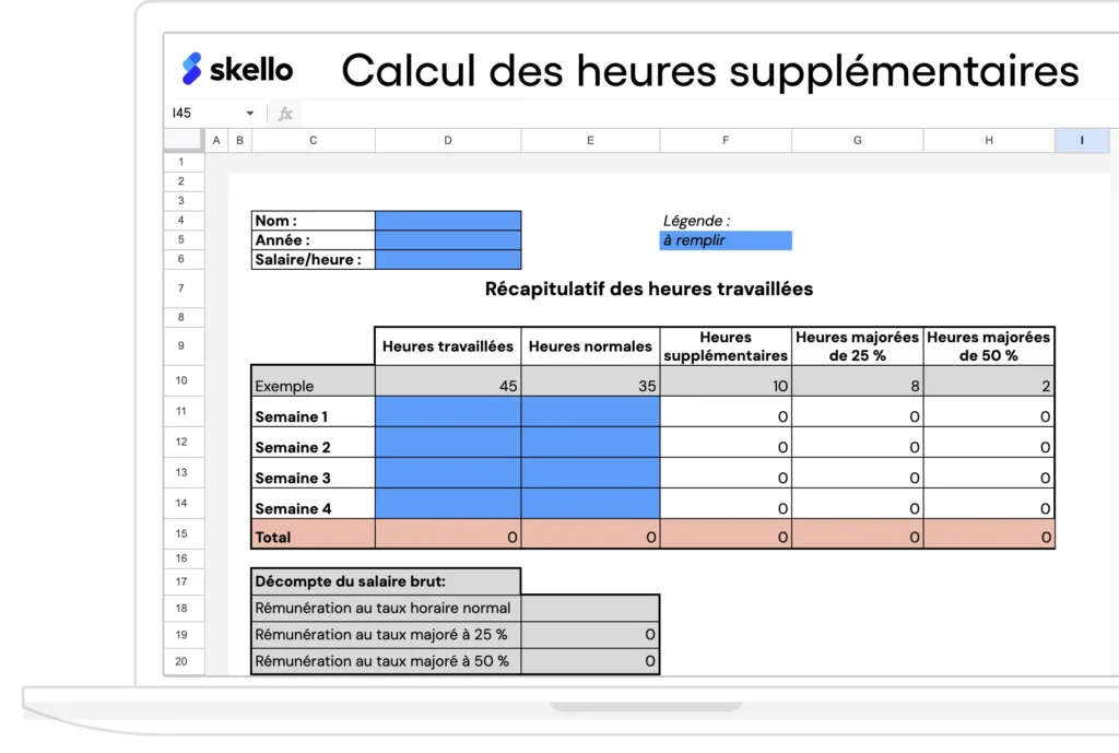 Comment créer un tableau pour calculer les heures complémentaires en temps partiel 7 Comment créer un tableau pour calculer les heures complémentaires en temps partiel