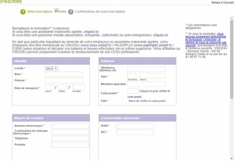 Comment s'inscrire au CESU en tant que salarié facilement 2 comment sinscrire au cesu en tant que salarie facilement