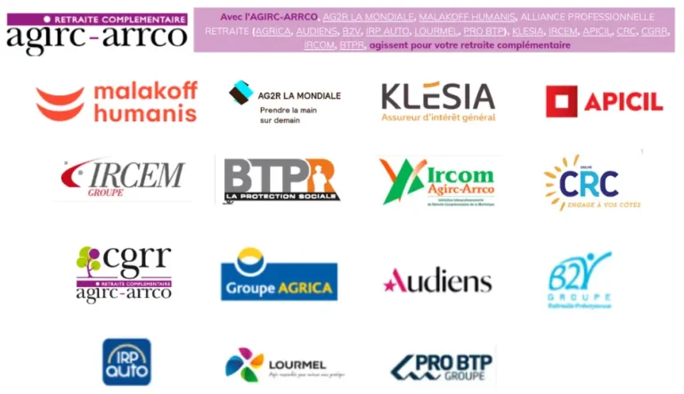 Quelle est la différence entre Pro BTP et Agirc-Arrco 1 comparaison des logos pro btp et agirc arrco