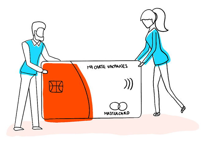 des personnes utilisant des cheques vacances ensemble