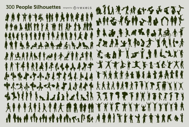 differentes silhouettes illustrant competences variees