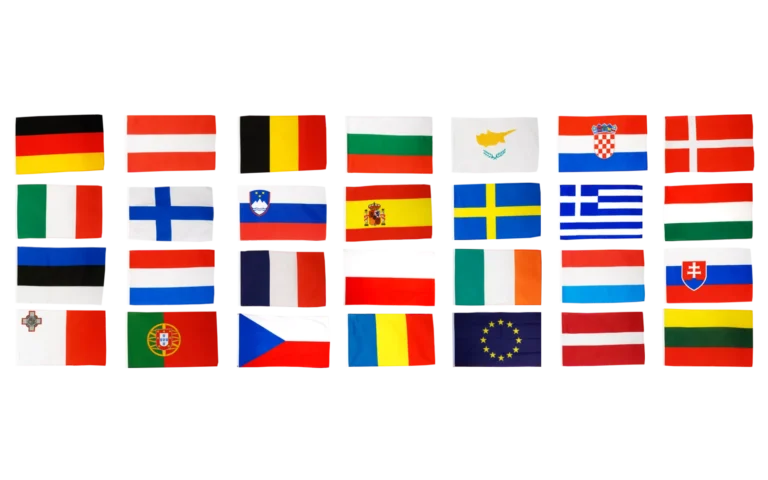 drapeaux des pays membres de lue