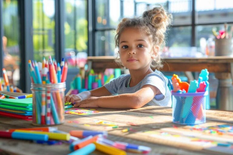 eleves preparant leurs fournitures scolaires