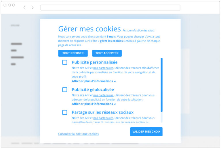 icone de cookies barree sur un ecran