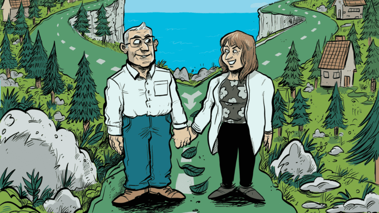 illustration dun couple planifiant sa retraite