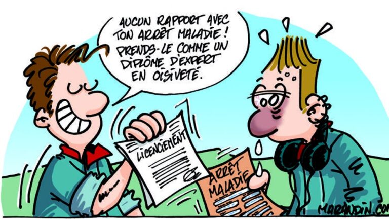 illustration dun salarie en arret maladie