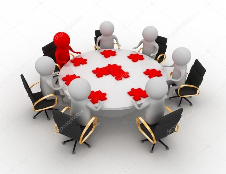 illustration dune equipe en reunion