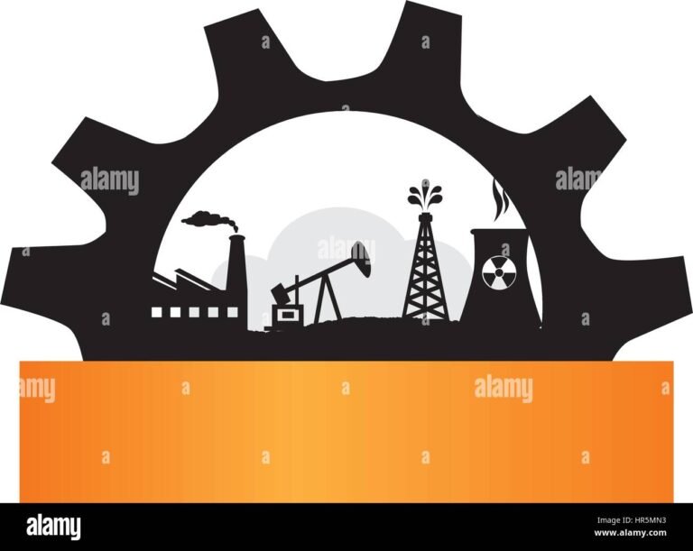 illustration dune frontiere avec des usines