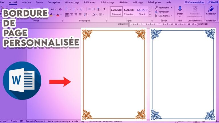 Comment créer une mise en page esthétique dans Word facilement 1 interface de word avec mise en page elegante