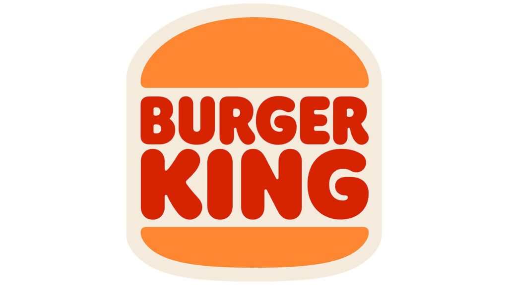 logo de burger king sur un fond colore