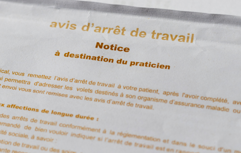 main tenant un arret de travail