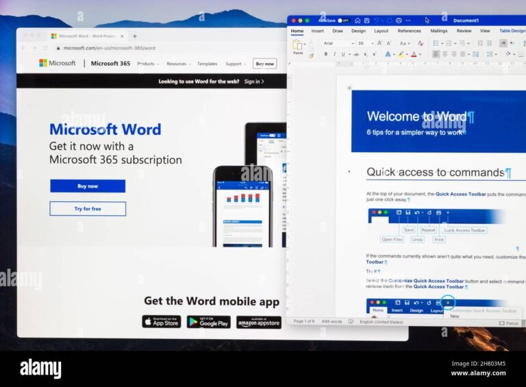 ordinateur avec document word ouvert