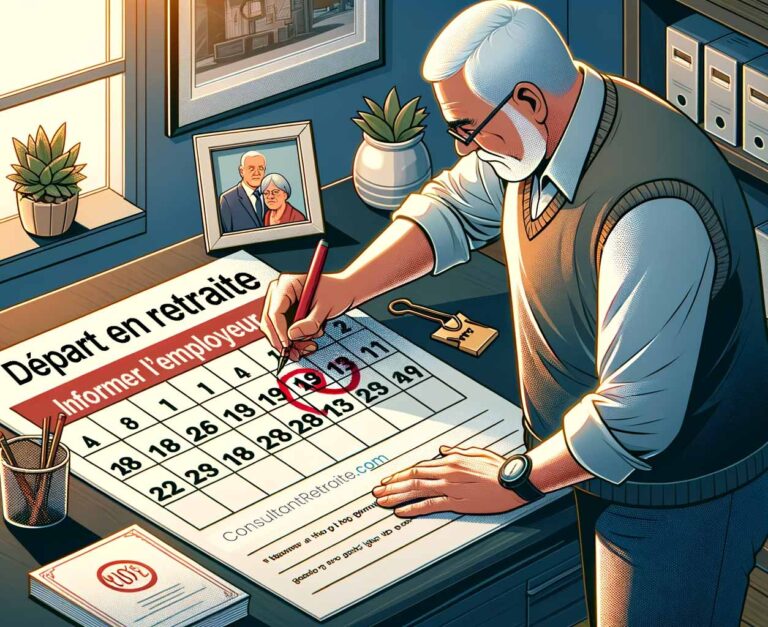personne consultant un calendrier de retraite