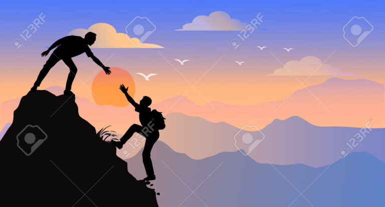 Comment se donner les moyens de réaliser ses ambitions personnelles 1 personne gravissant une montagne symbolique