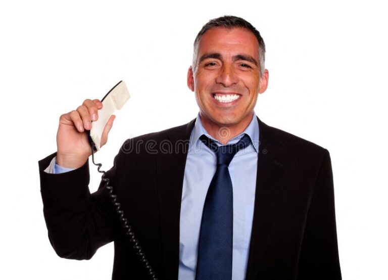 personne utilisant un telephone professionnel
