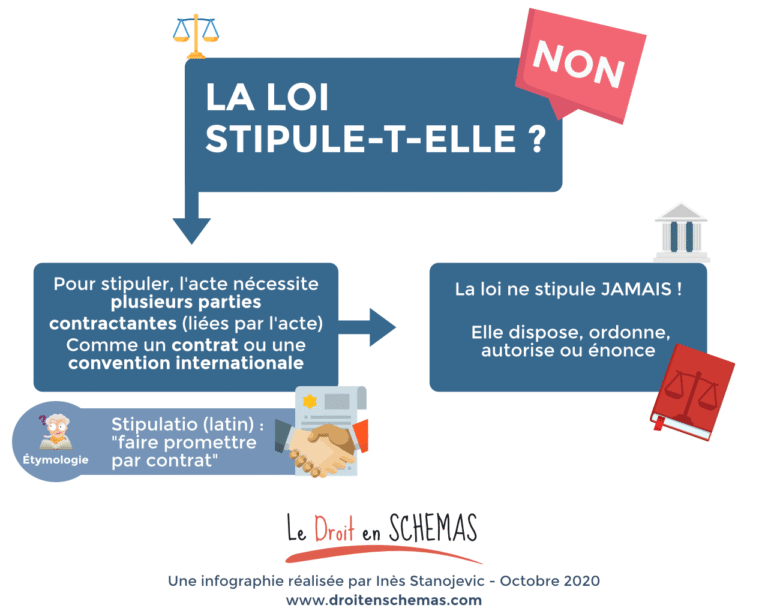 que signifie la loi stipule ou dispose dans un contexte legal