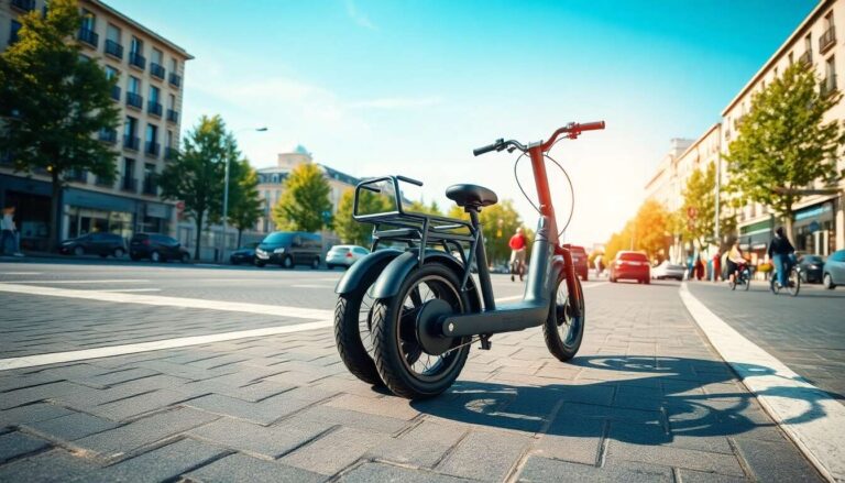 trottinette electrique sur une route urbaine