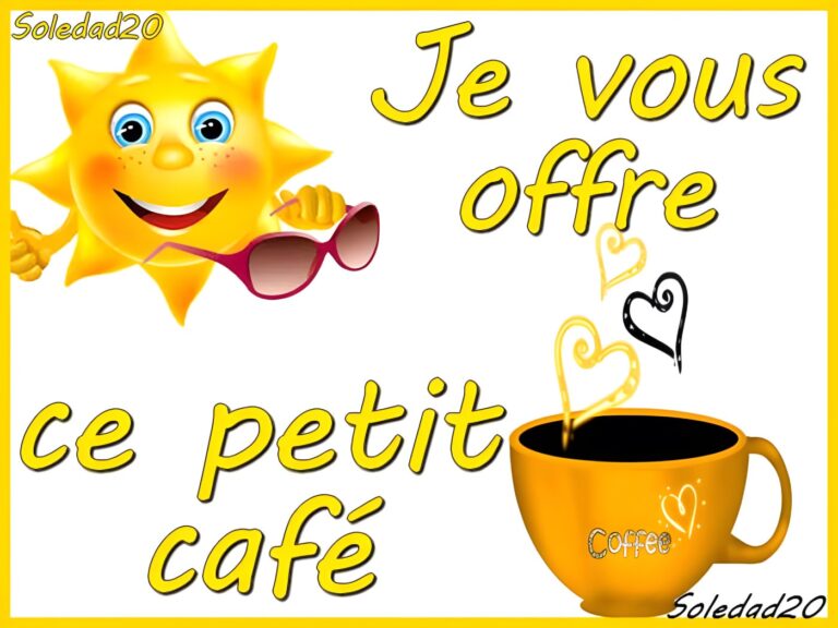 un cafe fumant avec un sourire joyeux