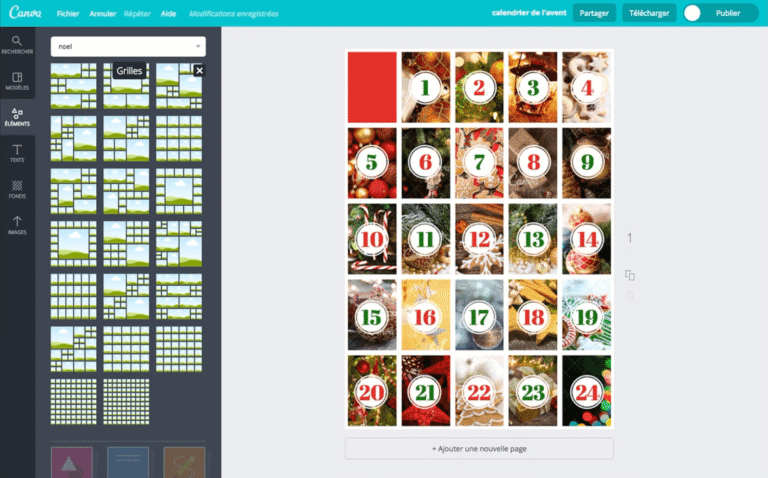 un calendrier avec des jours ajoutes