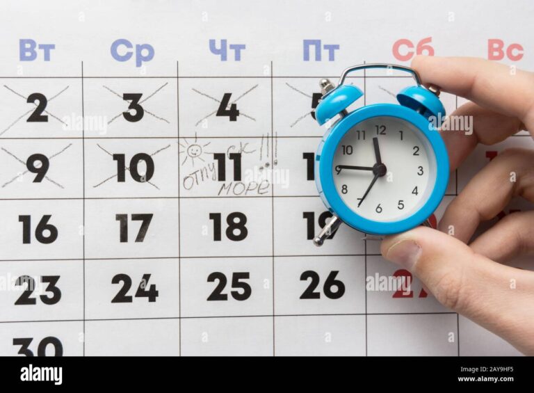 un calendrier avec des jours marques 1