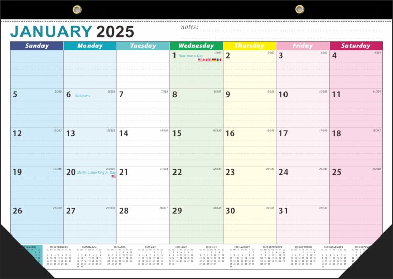 un calendrier avec des mois surlignes