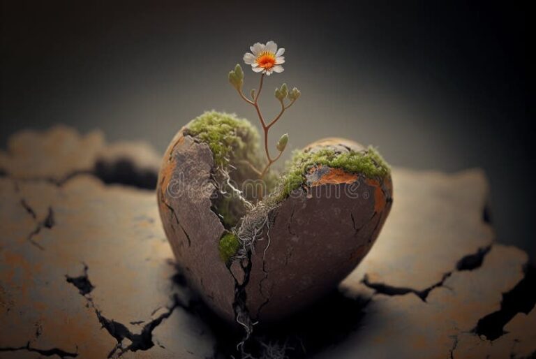 Doit-on vraiment donner une deuxième chance à quelqu'un qui nous trahit 1 un coeur brise avec des fleurs autour