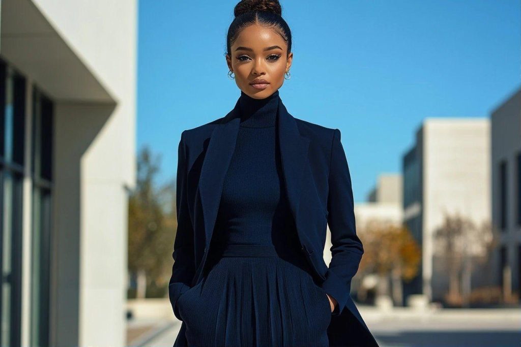 Pourquoi le mélange bleu marine et noir est-il considéré comme une faute de goût 1 un elegant ensemble bleu marine et noir