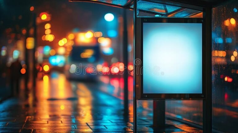 un panneau stop flou dans un paysage urbain