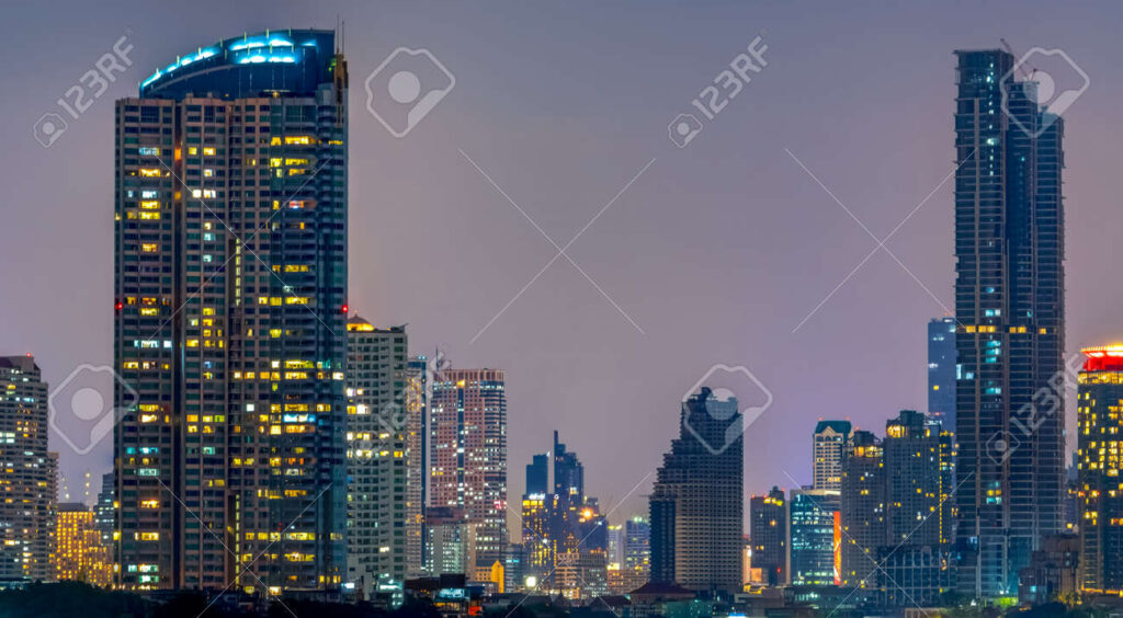 un paysage urbain avec des batiments modernes