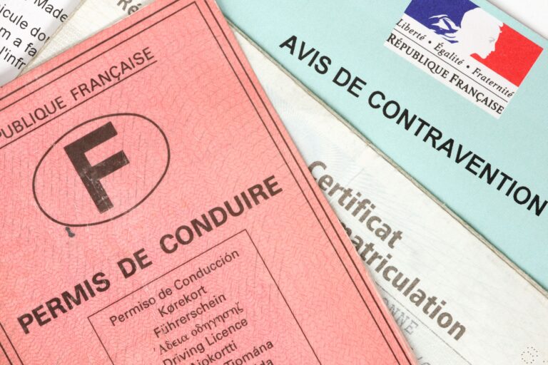 un permis de conduire avec des points manquants