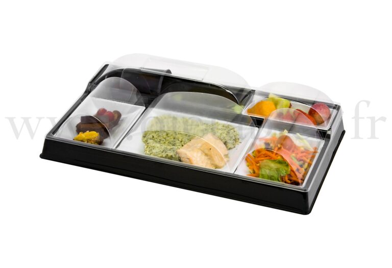 un plateau de repas avec des tickets