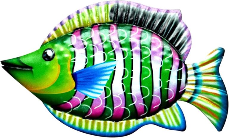 un poisson dans un decor colore