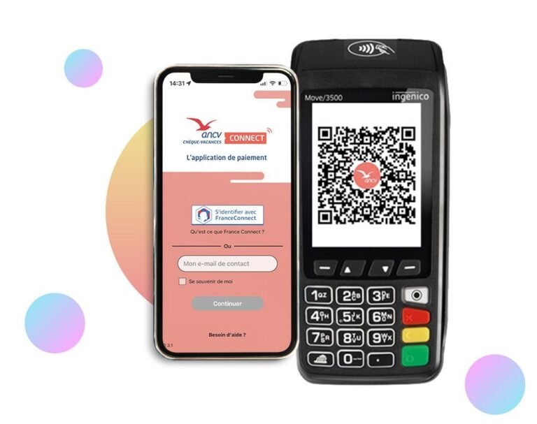 un smartphone affichant lapplication cheque vacances