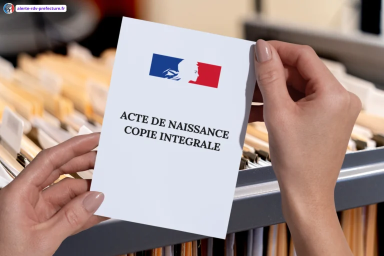 une main tenant un acte de naissance