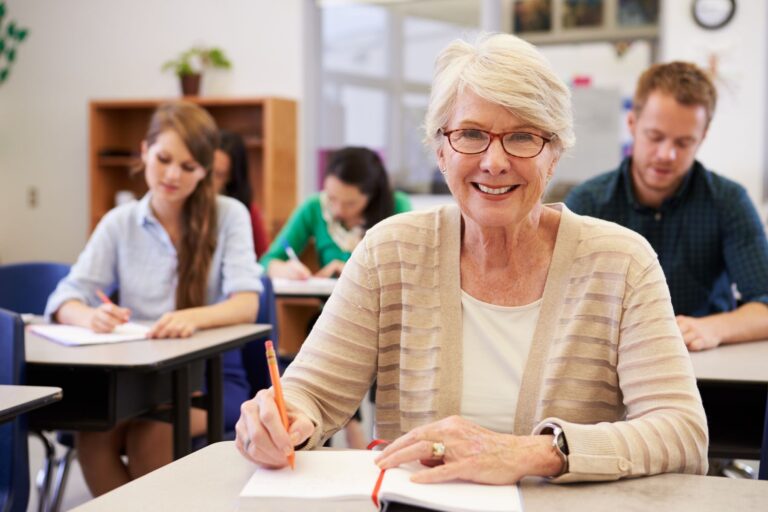 une personne apprenant a tout age