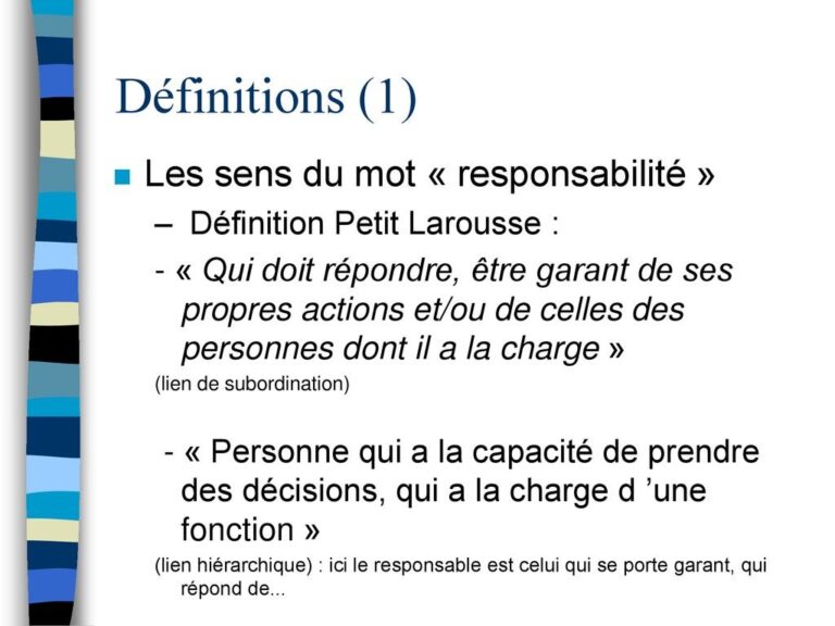 Cela fait partie de mes responsabilités : Qu'est-ce que cela implique 1 une personne reflechissant a ses responsabilites